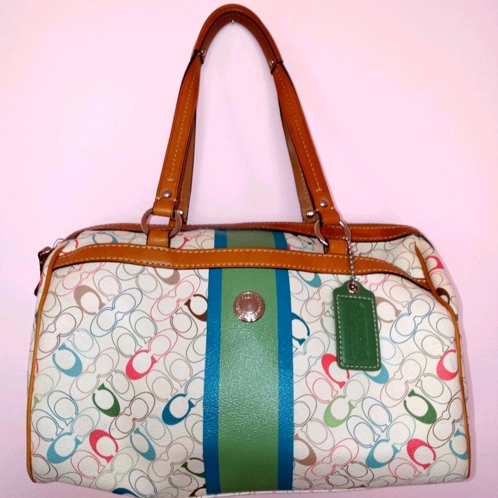 Multi Colored Coach Bag